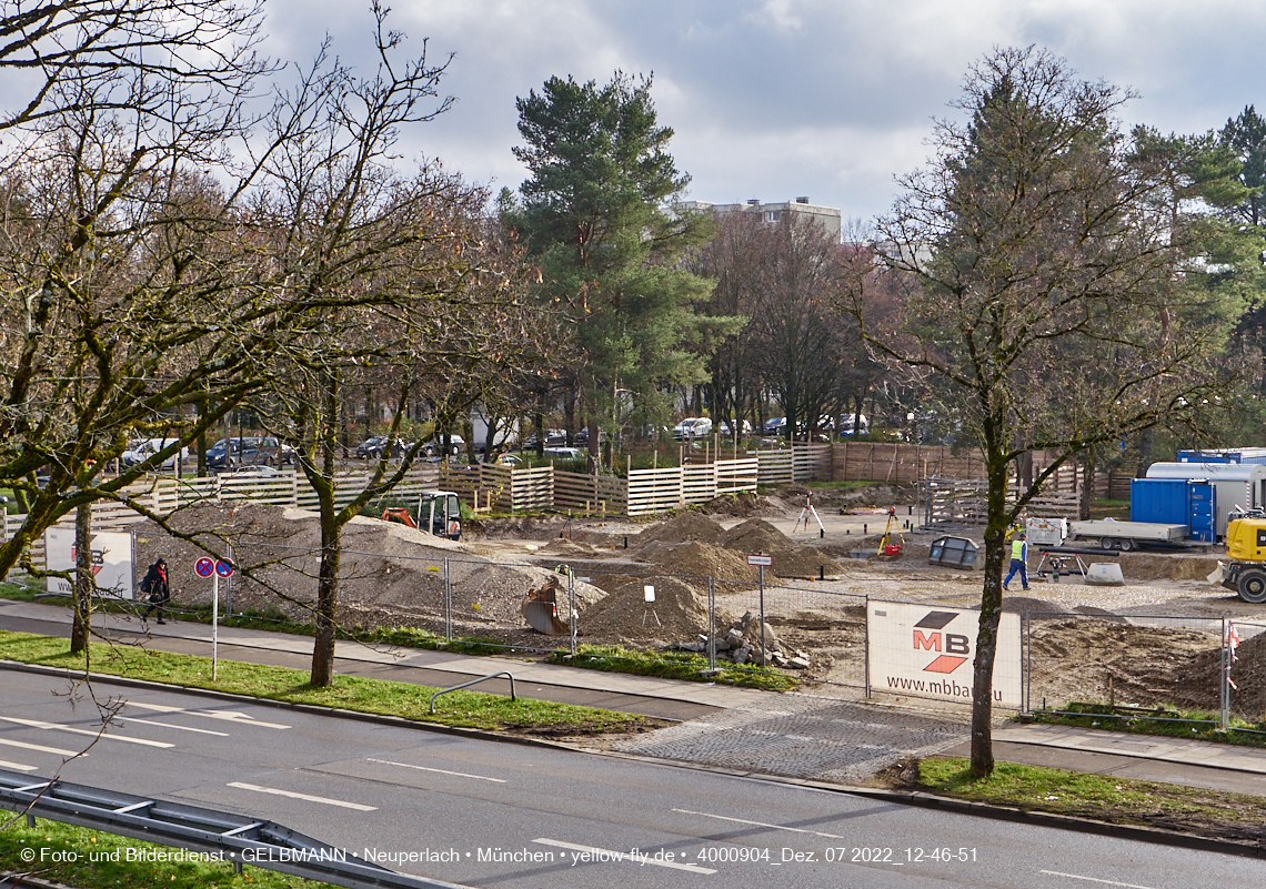 02.12.2022 - Baustelle an der Quiddestraße Haus für Kinder in Neuperlach